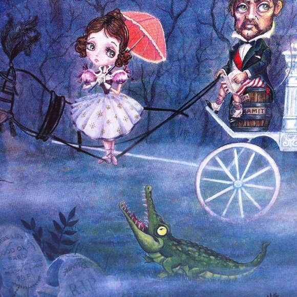 Disney Parks Haunted Mansion Postcard Stretching Portraits WonderGround Coulter - Picture 5 of 9